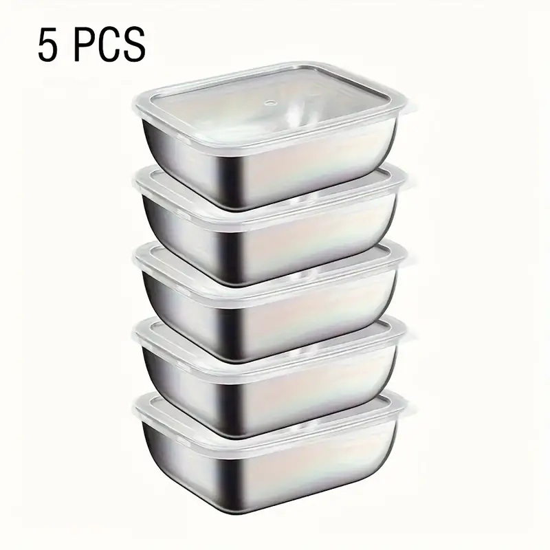 Meal Prep Chef - 5종 스테인리스 스틸 식품 보관 용기,
