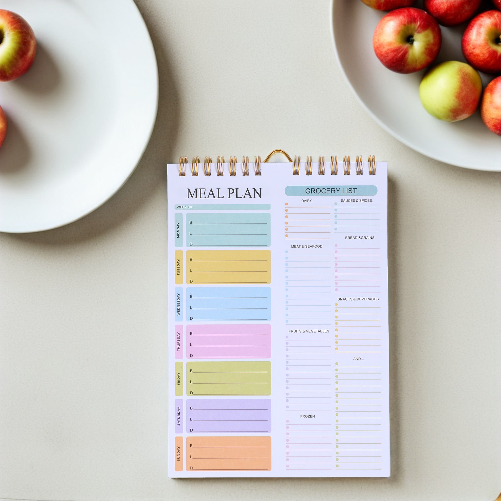 52페이지 분량의 날짜가 표시되지 않은 주간 식단 계획 - Meal Prep List 리뷰 및 가격