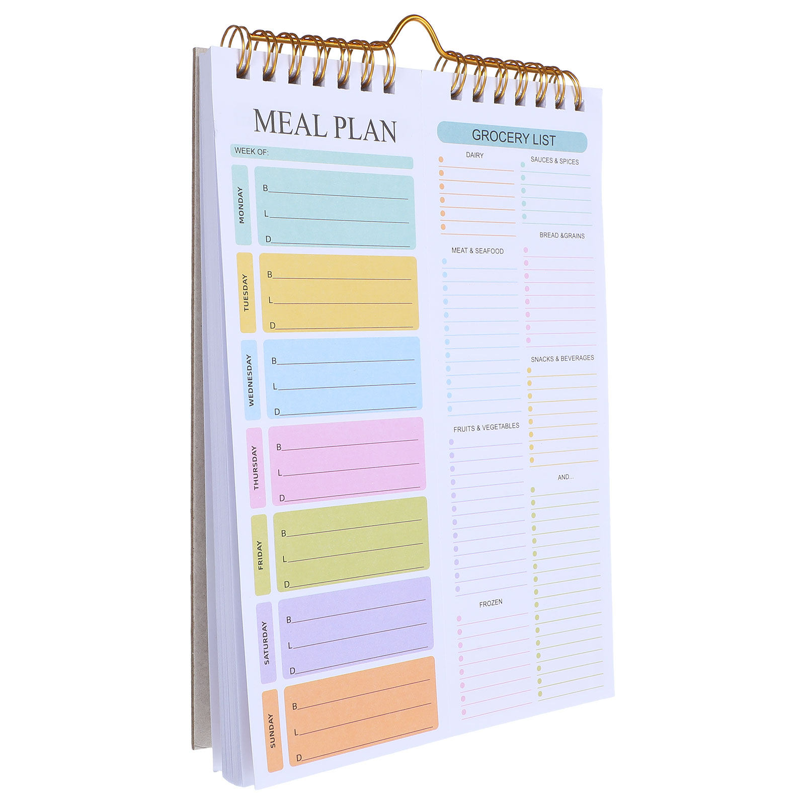 52페이지 분량의 날짜가 표시되지 않은 주간 식단 계획 - Meal Prep List 리뷰 및 가격