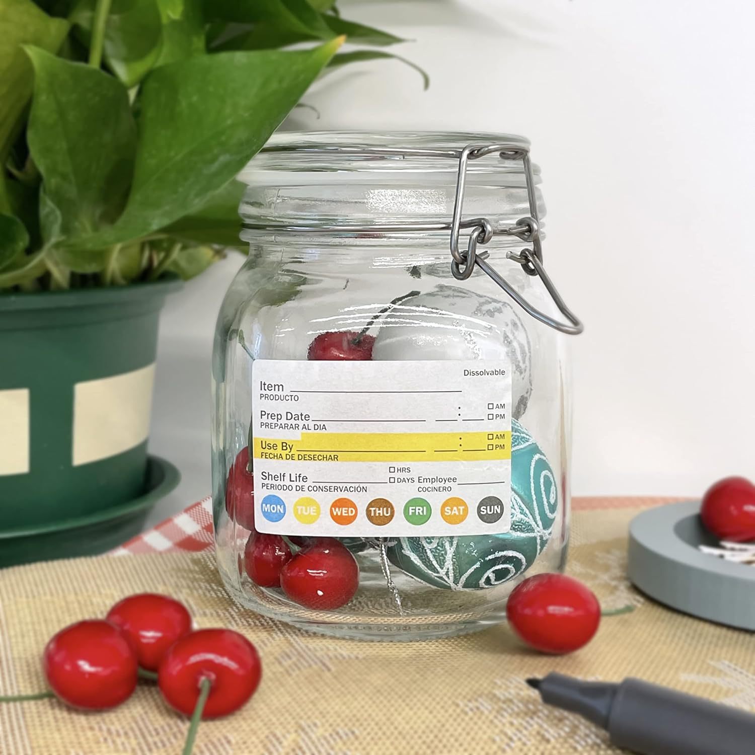 250Pcs/롤 식품 날짜 라벨 주방 용기용 방수 식품 - Meal Prep Chef 리뷰 및 가격