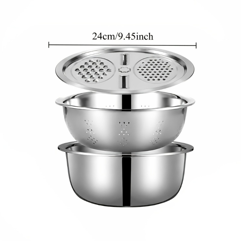 3개 묶음 스테인리스 스틸 키친 콜랜더 세트 멀티 펑션 - Meal Prep Chef 리뷰 및 가격