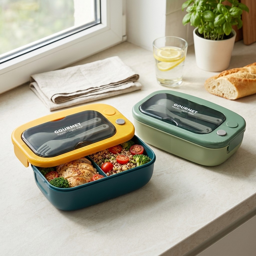 전자레인지용 플라스틱 도시락 성인 어린이용 2칸 도시락 - Meal Prep Kinder 리뷰 및 가격