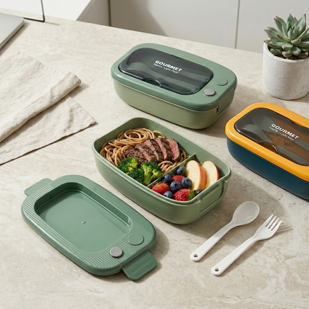 전자레인지용 플라스틱 도시락 성인 어린이용 2칸 도시락 - Meal Prep Kinder 리뷰 및 가격