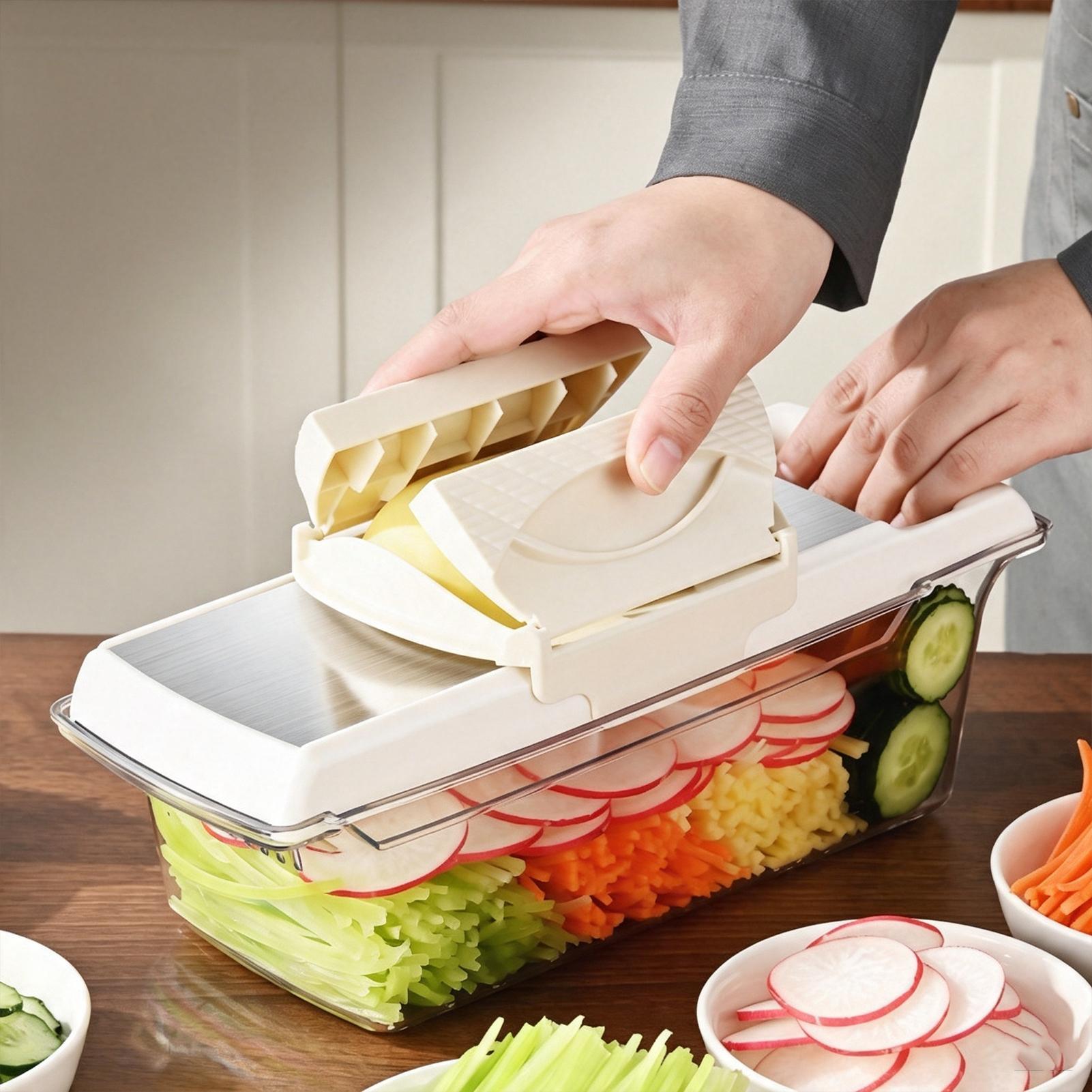 휴대용 야채 커터 주방용 식품 블레이드 채칼 안전한 슬 - Meal Prep Chef 리뷰 및 가격