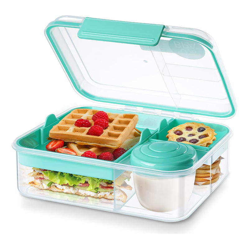 4칸 누수 방지 도시락통, 분리형 트레이 포함, BPA - Meal Prep Kinder 리뷰 및 가격