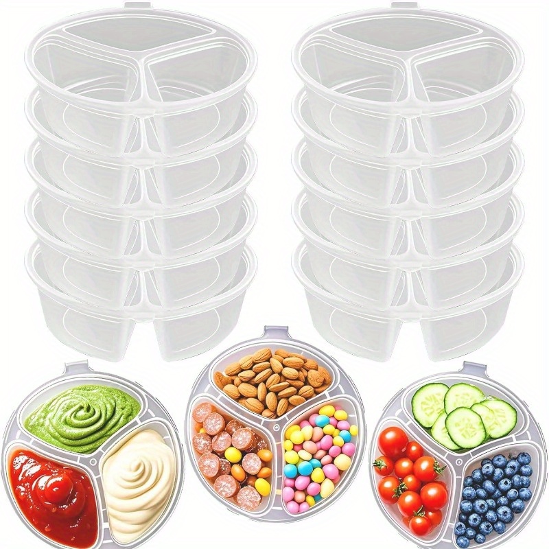 뚜껑이 있는 3칸 일회용 식품 용기 - 식사 준비, 피 - Meal Prep List 리뷰 및 가격