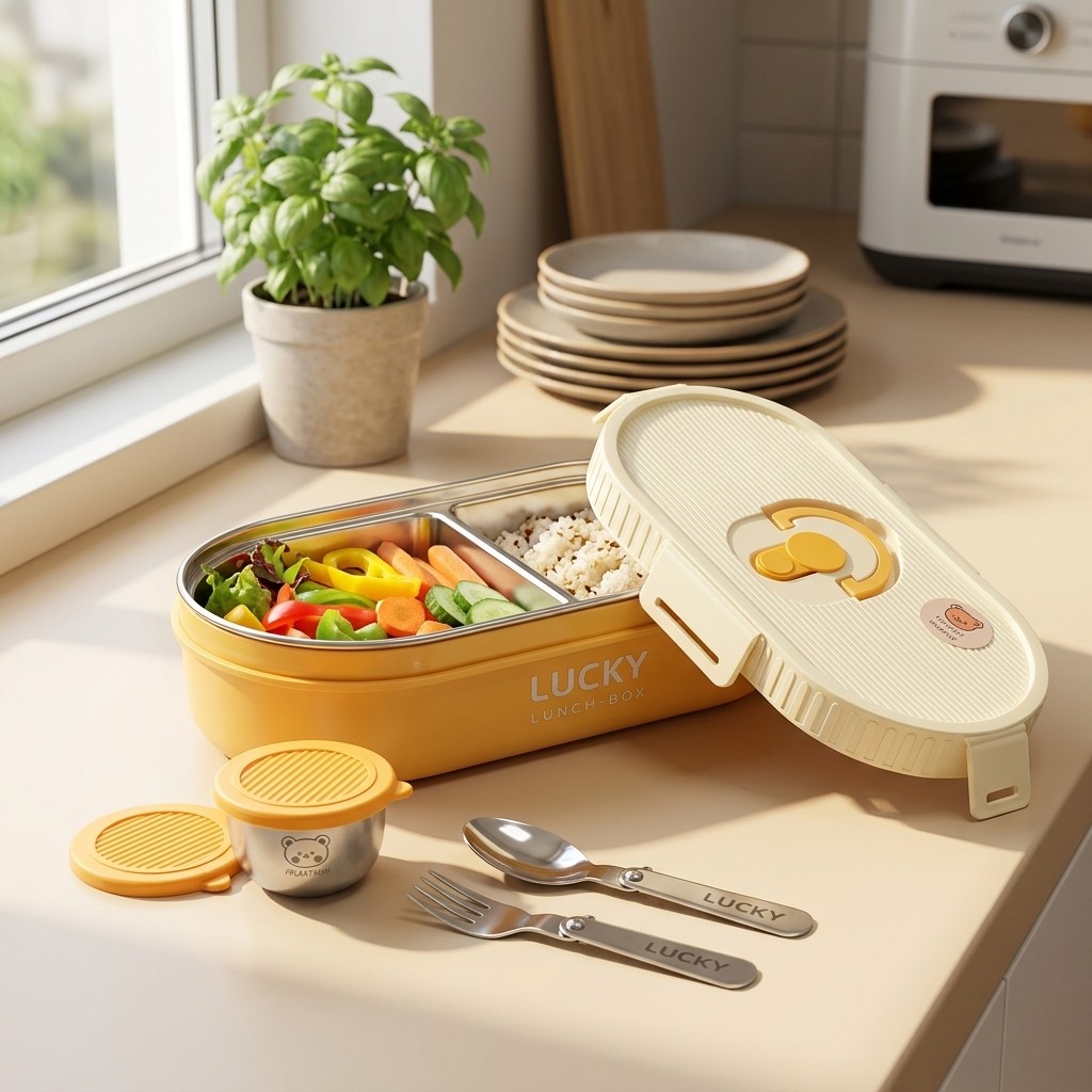 전자레인지 사용 가능 304 스테인리스 도시락, 누수  - Meal Prep Kinder 리뷰 및 가격